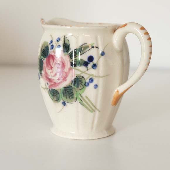 Vintage Porcelain Floral Milk Pitcher Japan - Picture 5 of 9
